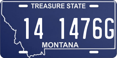 MT license plate 141476G