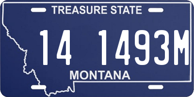 MT license plate 141493M