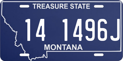 MT license plate 141496J