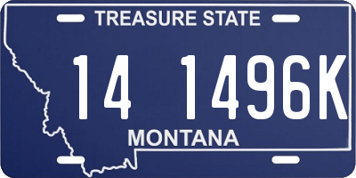 MT license plate 141496K