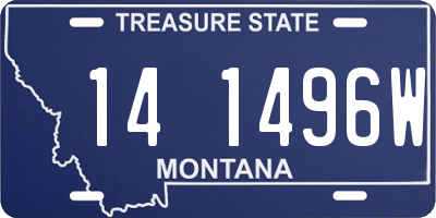 MT license plate 141496W