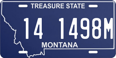 MT license plate 141498M