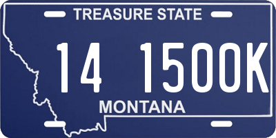 MT license plate 141500K