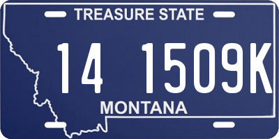 MT license plate 141509K