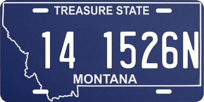 MT license plate 141526N