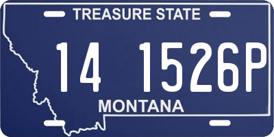 MT license plate 141526P