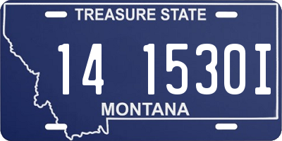 MT license plate 141530I