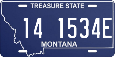 MT license plate 141534E