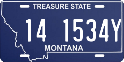 MT license plate 141534Y