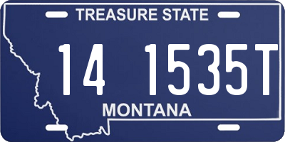 MT license plate 141535T