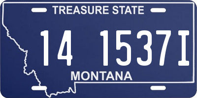MT license plate 141537I