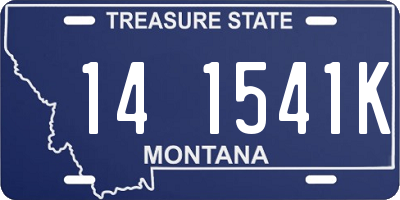 MT license plate 141541K