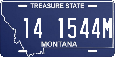 MT license plate 141544M