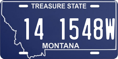 MT license plate 141548W