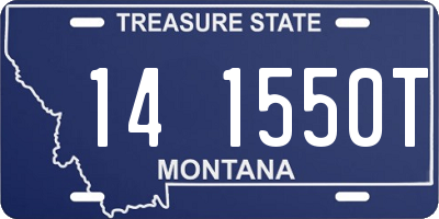 MT license plate 141550T