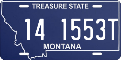 MT license plate 141553T