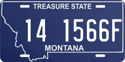 MT license plate 141566F