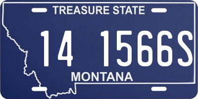 MT license plate 141566S