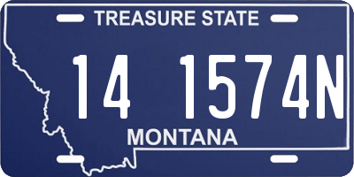MT license plate 141574N