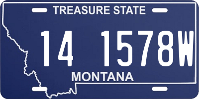 MT license plate 141578W