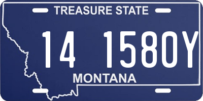 MT license plate 141580Y