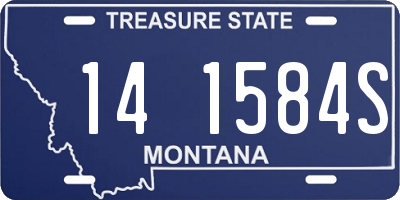 MT license plate 141584S