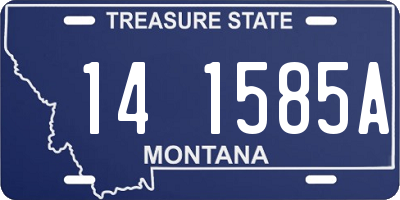 MT license plate 141585A