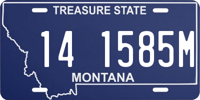 MT license plate 141585M