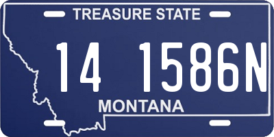 MT license plate 141586N