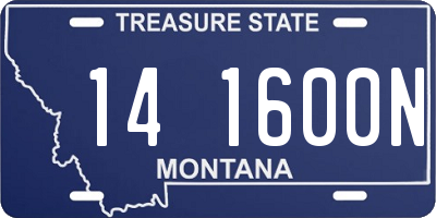 MT license plate 141600N