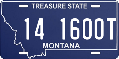 MT license plate 141600T