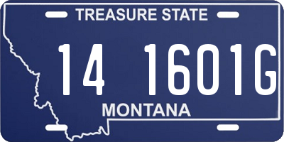 MT license plate 141601G