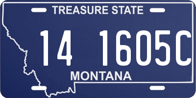 MT license plate 141605C