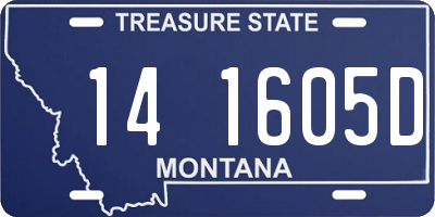 MT license plate 141605D