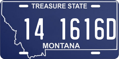 MT license plate 141616D