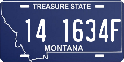 MT license plate 141634F