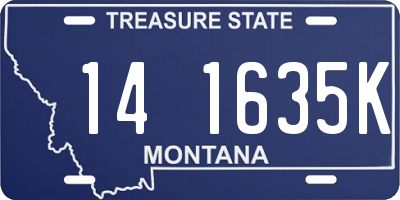 MT license plate 141635K