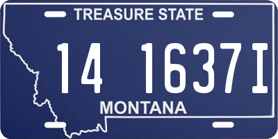 MT license plate 141637I