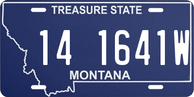 MT license plate 141641W