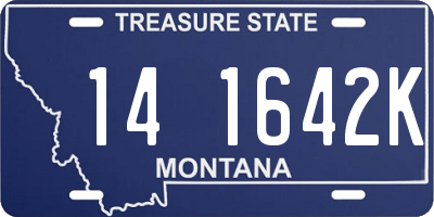 MT license plate 141642K