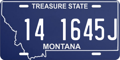 MT license plate 141645J