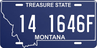 MT license plate 141646F