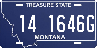 MT license plate 141646G