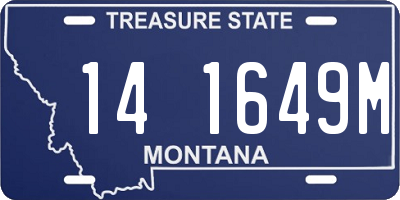 MT license plate 141649M