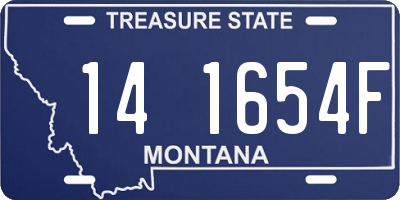 MT license plate 141654F