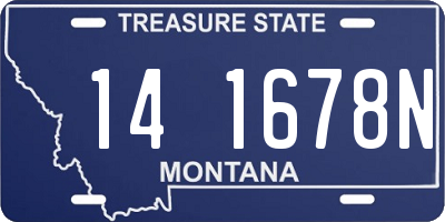 MT license plate 141678N