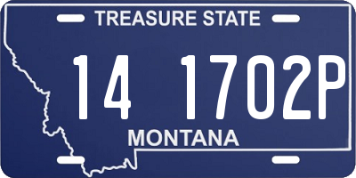 MT license plate 141702P