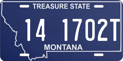 MT license plate 141702T