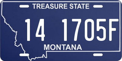 MT license plate 141705F