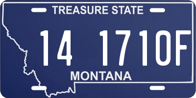 MT license plate 141710F